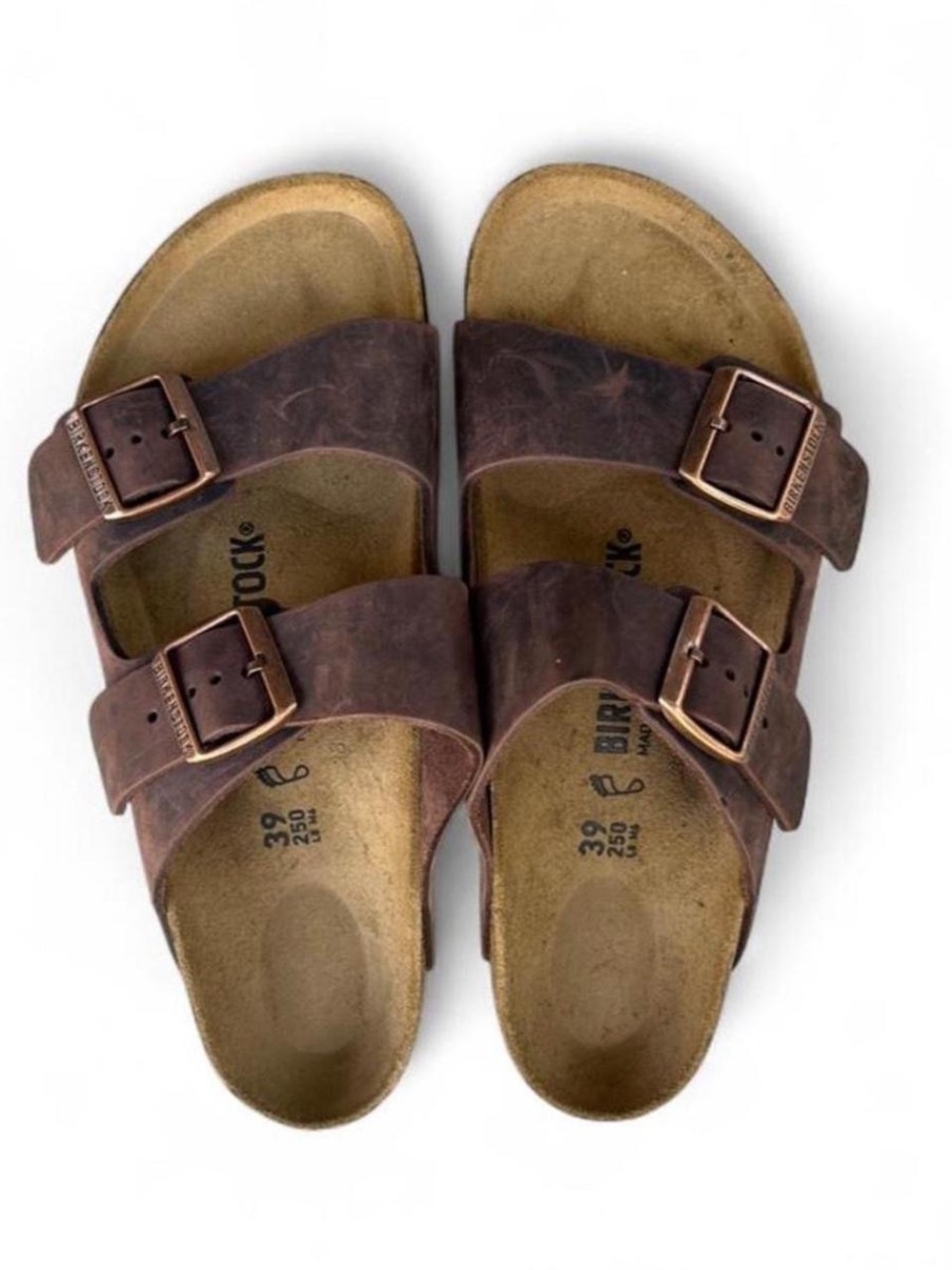 Birkenstock Arizona Habana Brown Oiled Leather Sandals EU 39 Women’s 8 Regular